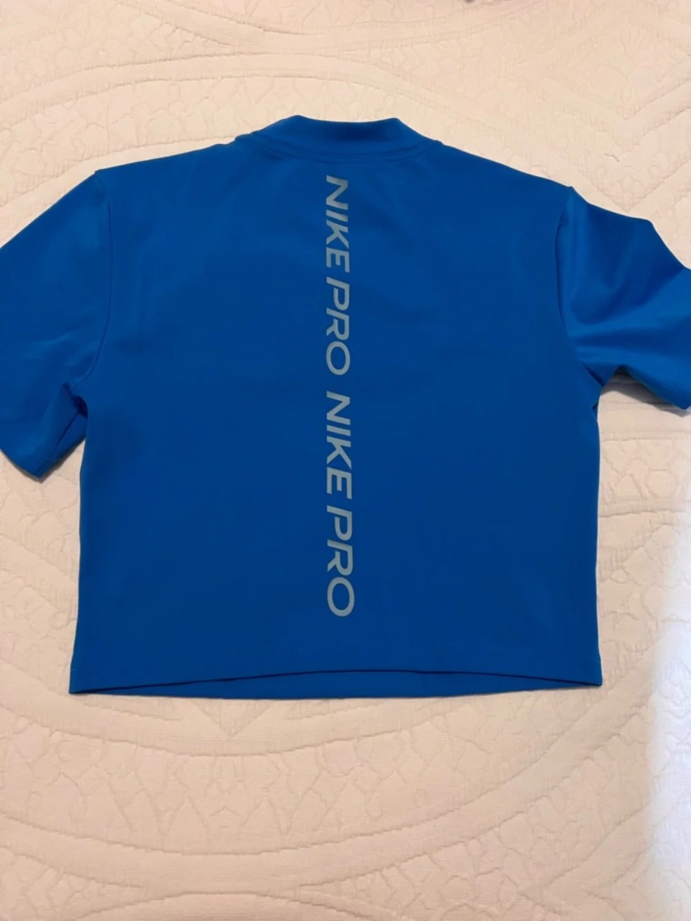 Nike Royal Blue Performance Crew Tee with Silver Swoosh